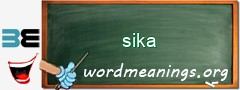 WordMeaning blackboard for sika